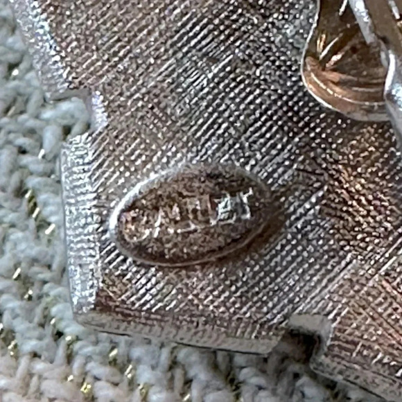 Rare Vintage Ballet Jewels Co Statement Clip On Earrings Silver Tone Star Flower - Picture 10 of 12